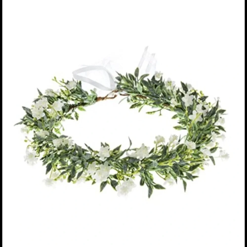Silk Flower Crown Handmade Boho Hair Wreath Bride Bridesmaid Headpiece